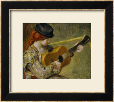 Girl With A Guitar, 1897 by Pierre-Auguste Renoir Pricing Limited Edition Print image