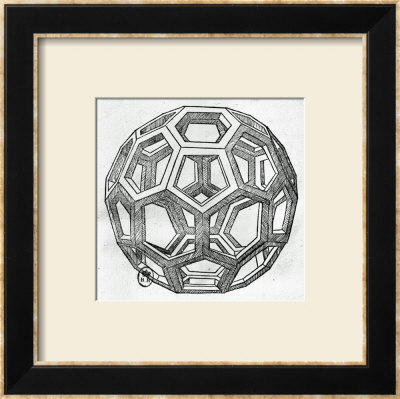 Icosahedron, From De Divina Proportione By Luca Pacioli, Published 1509, Venice by Leonardo Da Vinci Pricing Limited Edition Print image