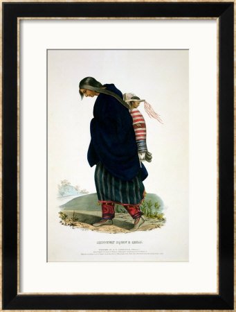 Chippeway Squaw And Child, Published By F.O.W. Greenough, 1838 by John T. Bowen Pricing Limited Edition Print image