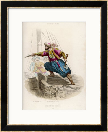 Ottoman Pirate Successor To Khayr-Ad-Din Fatally Wounded In An Unsuccessful Attack by A. Debelle Pricing Limited Edition Print image