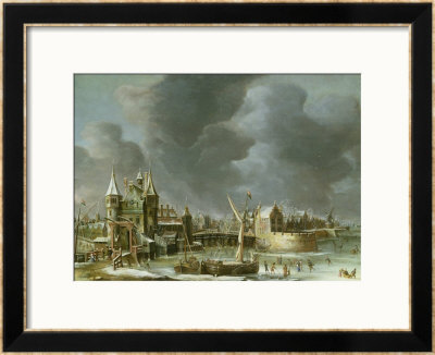 A View Of The Regulierspoort, Amsterdam, In Winter by Abraham Beerstraten Pricing Limited Edition Print image