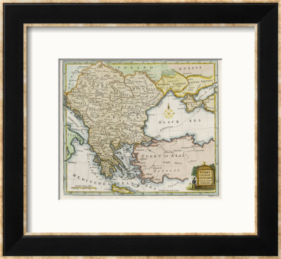 Map Showing Turkey In Europe And Its Neighbouring European States Of The Balkans by T. Conder Pricing Limited Edition Print image