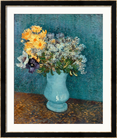 Vase Of Lilacs, Daisies And Anemones, C.1887 by Vincent Van Gogh Pricing Limited Edition Print image