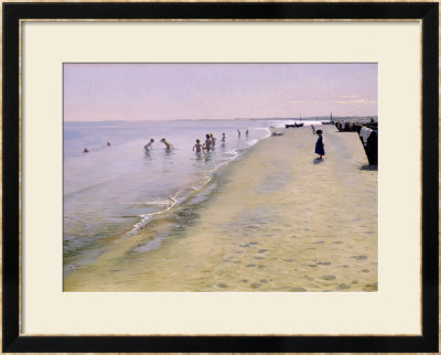 Summer Day At The South Beach Of Skagen, 1884 by Peder Severin Kröyer Pricing Limited Edition Print image
