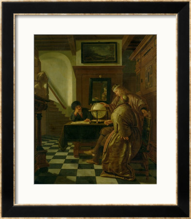 Geographers At Work by Cornelis De Man Pricing Limited Edition Print image