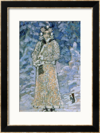 The Snow Maiden, A Sketch For The Opera By Nikolai Rimsky-Korsakov, 1890S by Mikhail Aleksandrovich Vrubel Pricing Limited Edition Print image