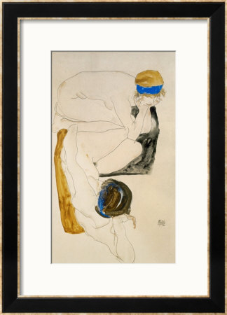 Two Reclining Figures, 1912 by Egon Schiele Pricing Limited Edition Print image