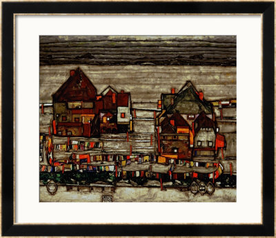 Houses With Laundry, Also Called Suburb Ii, 1914 by Egon Schiele Pricing Limited Edition Print image