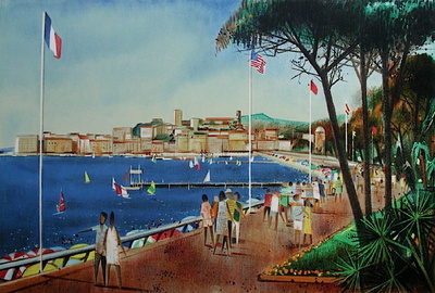 La Croisette A Cannes by Robert Vernet-Bonfort Pricing Limited Edition Print image