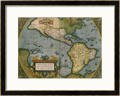 Map Of The Americas by Abraham Ortelius Pricing Limited Edition Print image