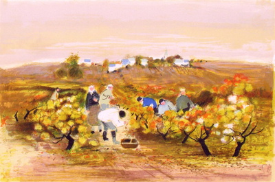 La Recolte Du Raisin by Michel Jouenne Pricing Limited Edition Print image