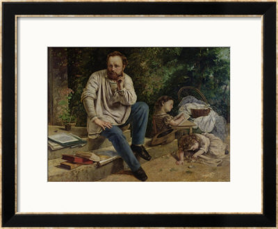 Pierre Joseph Proudhon And His Children In 1853, 1865 by Gustave Courbet Pricing Limited Edition Print image