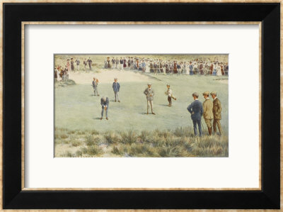 Tense Moment During A Championship Match At The Royal Sydney Golf Club Links Australia by Percy F.S. Spence Pricing Limited Edition Print image