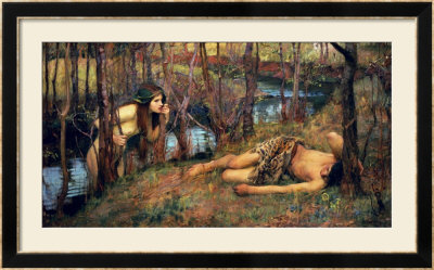 The Naiad, 1893 (Hylas With A Nymph) by John William Waterhouse Pricing Limited Edition Print image