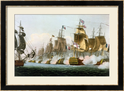 The Battle Of Trafalgar, 21St October 1805, For J. Jenkins's Naval Achievements by Thomas Whitcombe Pricing Limited Edition Print image
