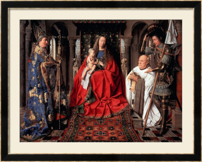 Madonna And Child With Canon Joris Van Der Paele, 1436 by Jan Van Eyck Pricing Limited Edition Print image