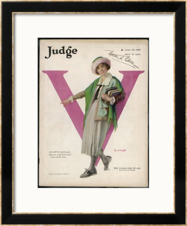 American College Girl Or The Vassar Girl Of 1922 by Guy Hoff Pricing Limited Edition Print image