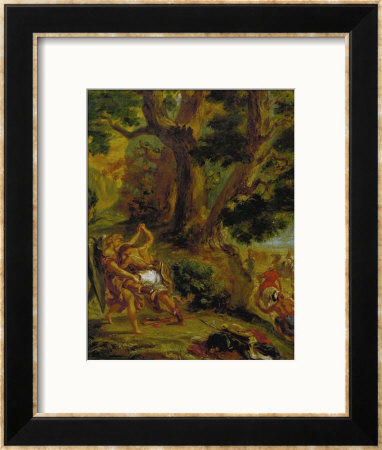 Jacob Fighting The Angel by Eugene Delacroix Pricing Limited Edition Print image