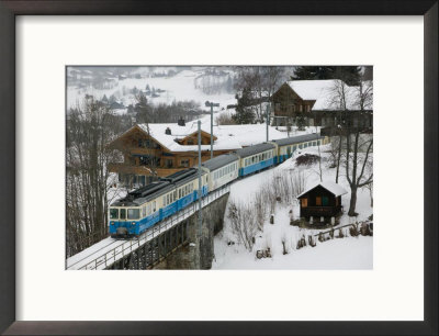 Ski Train, Gstaad, Bern, Switzerland by Walter Bibikow Pricing Limited Edition Print image