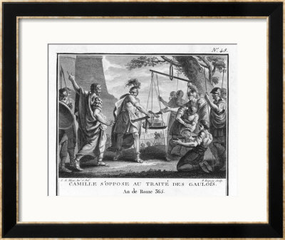 Camillus Opposes Making A Treaty With The Gauls by Augustyn Mirys Pricing Limited Edition Print image