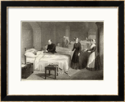 In Scutari Florence Nightingale Assists While A Doctor Puts A Splint On A Patient's Arm by Greatbach Pricing Limited Edition Print image