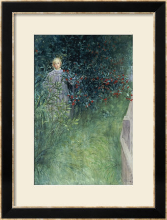 In The Hawthorn Hedge by Carl Larsson Pricing Limited Edition Print image