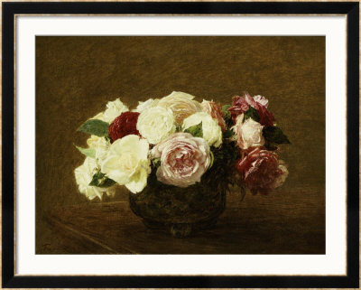 Red And Pink Roses by Henri Fantin-Latour Pricing Limited Edition Print image