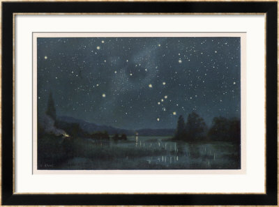 Star-Filled Sky Featuring The Constellation Of Orion by W. Kranz Pricing Limited Edition Print image