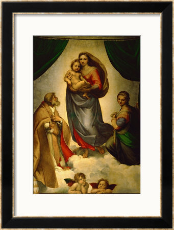 Sistine Madonna, Painted For Pope Julius Ii As His Present To The City Of Piacenza, Italy, 1512-13 by Raphael Pricing Limited Edition Print image