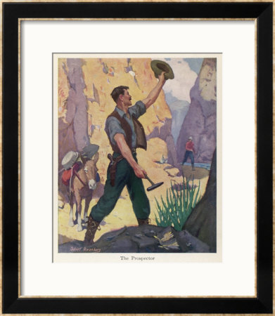 James Wilson Marshall Finds Gold Near Sutter's Fort Leading To The California Gold Rush by Sidney Rosenberg Pricing Limited Edition Print image