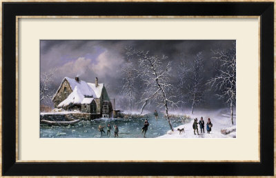 Winter Scene by Louis Claude Mallebranche Pricing Limited Edition Print image