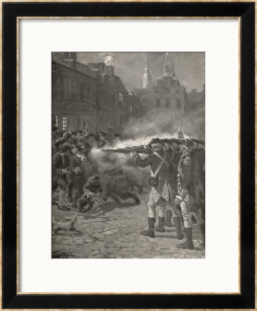 Boston Massacre British Troops Open Fire by Howard Pyle Pricing Limited Edition Print image