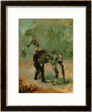 Artilleryman Saddling His Horse, 1878 Or 1881 by Henri De Toulouse-Lautrec Pricing Limited Edition Print image