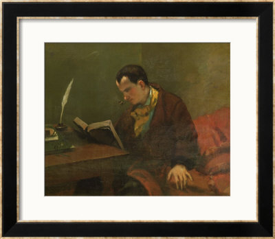 Portrait Of Charles Baudelaire 1847 by Gustave Courbet Pricing Limited Edition Print image