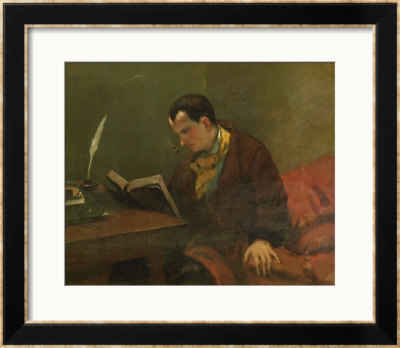Portrait Of Charles Baudelaire 1847 by Gustave Courbet Pricing Limited Edition Print image