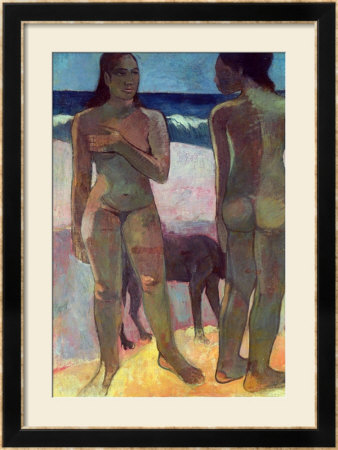 Two Tahitian Women On The Beach, 1891 by Paul Gauguin Pricing Limited Edition Print image