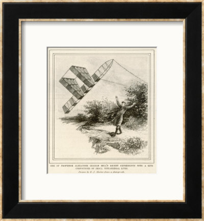 The Inventor Alexander Graham Bell Flying His Tetrahedral Kite by E.J. Meeker Pricing Limited Edition Print image