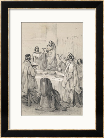 Gaius Caesar Caligula, Roman Emperor With His Horse Incitatus by Victor Jean Adam Pricing Limited Edition Print image