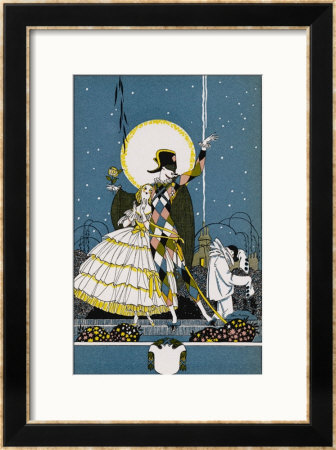 Harlequin And Columbine by John Austen Pricing Limited Edition Print image