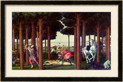 The Story Of Nastagio Degli Onesti: The Disembowelment Of The Woman Pursued, 1483-87 by Sandro Botticelli Pricing Limited Edition Print image
