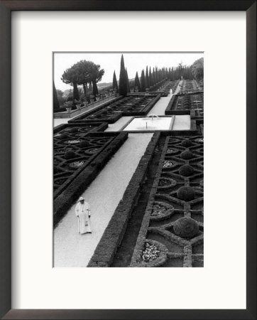 Pope John Xxiii Walks In The Gardens Of His Summer Residence At Castelgandolfo by Luigi Felici Pricing Limited Edition Print image