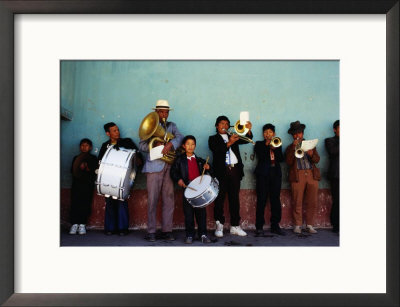 Wedding Band Playing Instruments, Totonicapan, Guatemala by Jeffrey Becom Pricing Limited Edition Print image
