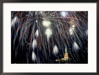 Fireworks Over The Statue Of Liberty by Chris Minerva Pricing Limited Edition Print image