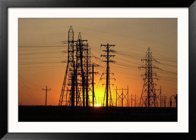 Power Line Towers, Manitoba Prairie by Keith Levit Pricing Limited Edition Print image
