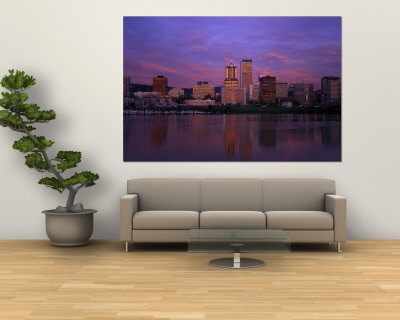 Portland Oregon At Sunset by 0 Fogstock Pricing Limited Edition Print image
