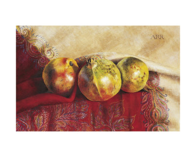 Still Life With Three Pomegranates by Alison Rankin Pricing Limited Edition Print image