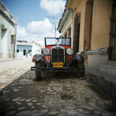 Old Ford Car, Trinidad, Cuba, West Indies, Central America by Lee Frost Pricing Limited Edition Print image