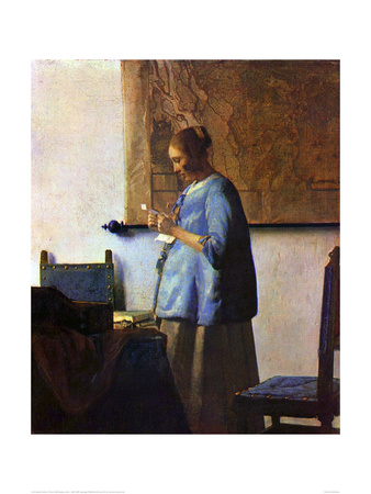 Woman In Blue Reading by Johannes Vermeer Pricing Limited Edition Print image