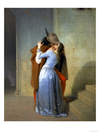 The Kiss, Brera Picture Gallery, Milan by Francesco Hayez Pricing Limited Edition Print image