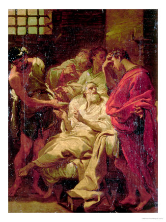 The Death Of Socrates by Gaetano Gandolfi Pricing Limited Edition Print image
